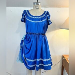 Vintage blue dance dress.
